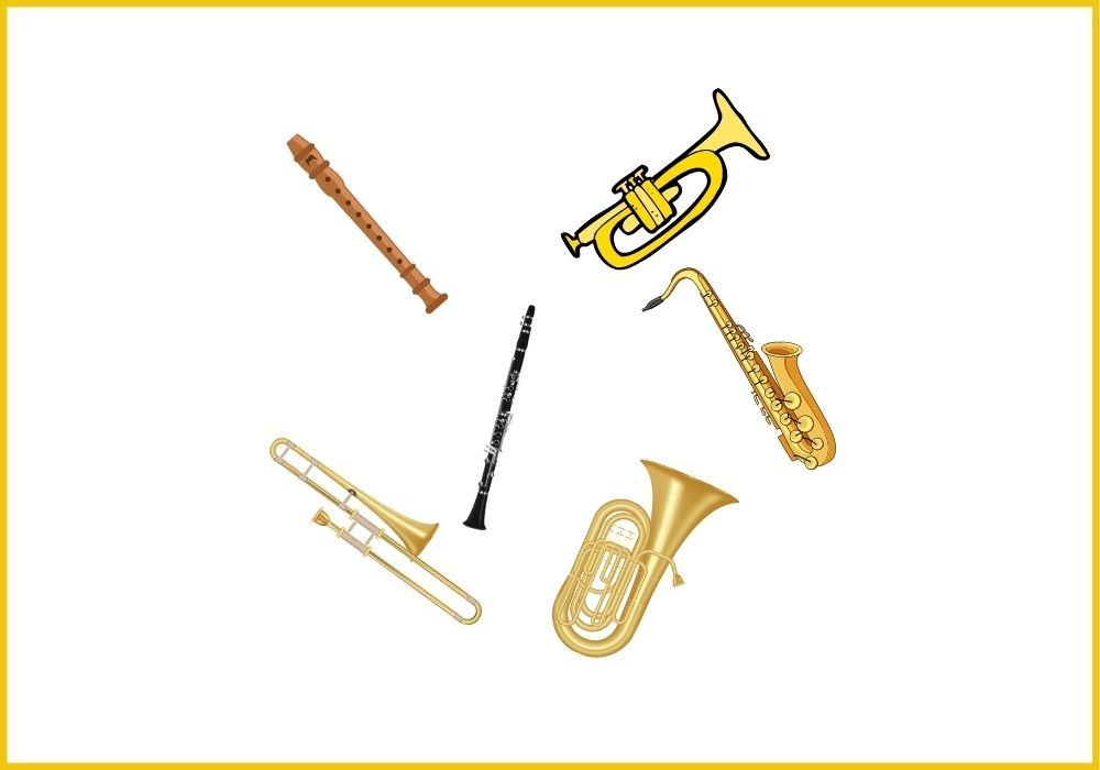 Instrumentos de viento, juego de concéntrese